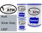 Preview: Audi, Silver Gray, L62F: 500ml Lackdose + 500ml Klarlack + 250ml Härter - Set, von ATW Autoteile West.
